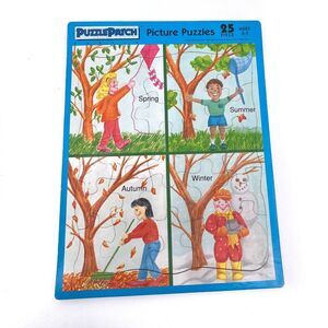 Puzzle Patch Tray Puzzle SEASONS Vintage 1992 Frame Tray Puzzle